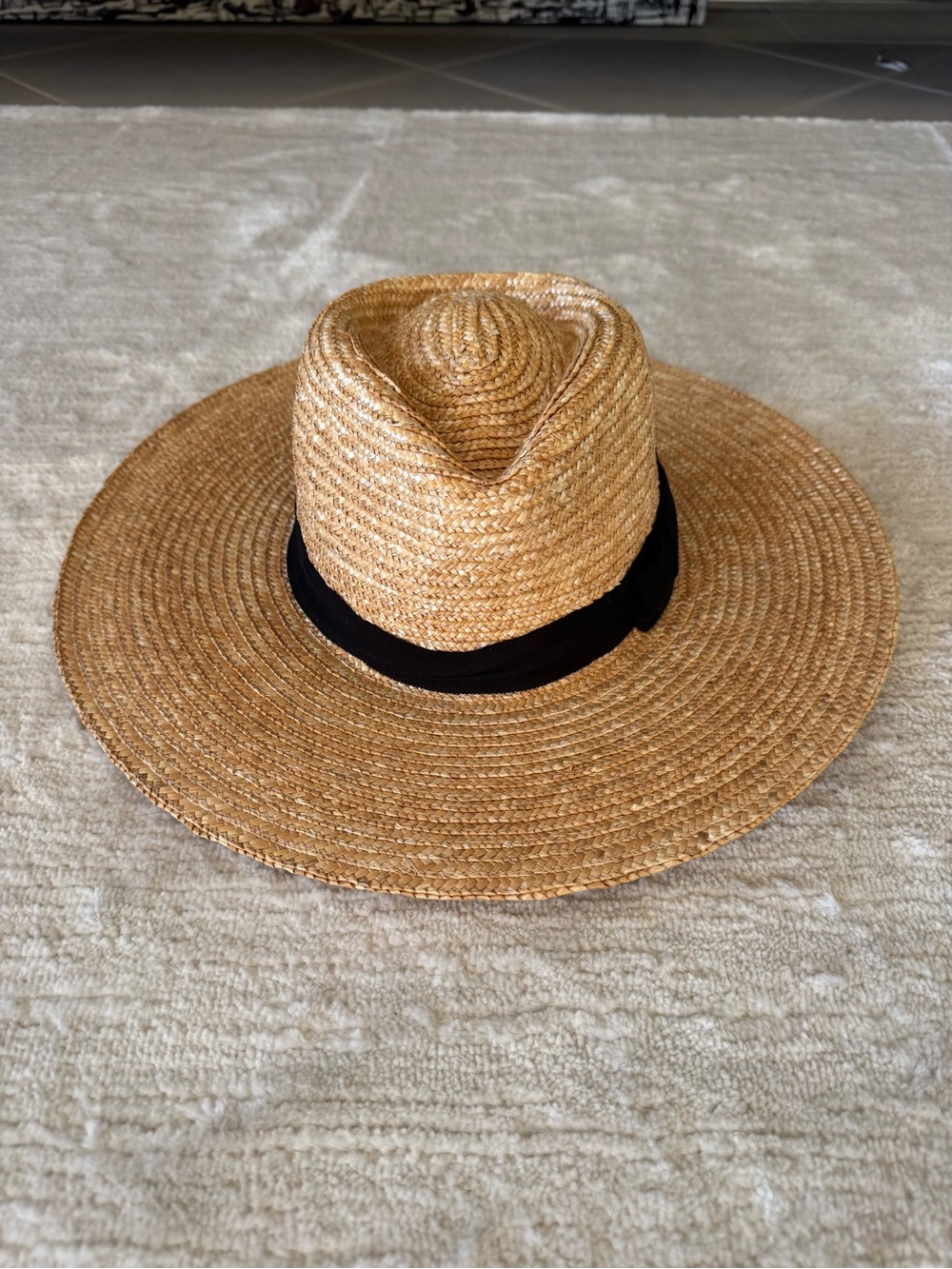 Brixton Natural Straw Hat with Black Band